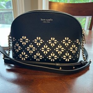 Kate Spade Black Leather Dome Crossbody Bag